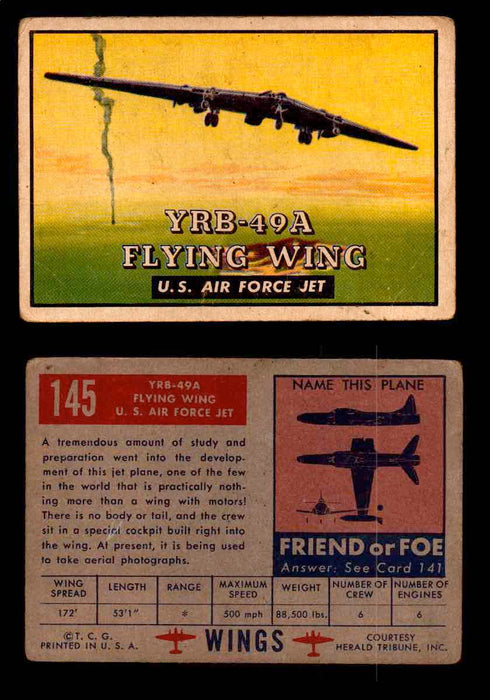 1953 Wings Topps TCG Vintage Trading Cards You Pick Singles #101-200 #145  - TvMovieCards.com