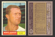 1961 Topps Baseball Trading Card You Pick Singles #100-#199 VG/EX #	146 Marty Keough - Washington Senators  - TvMovieCards.com