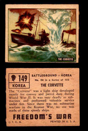 1950 Freedom's War Korea Topps Vintage Trading Cards You Pick Singles #101-203 #149  - TvMovieCards.com