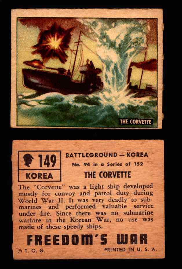 1950 Freedom's War Korea Topps Vintage Trading Cards You Pick Singles #101-203 #149  - TvMovieCards.com