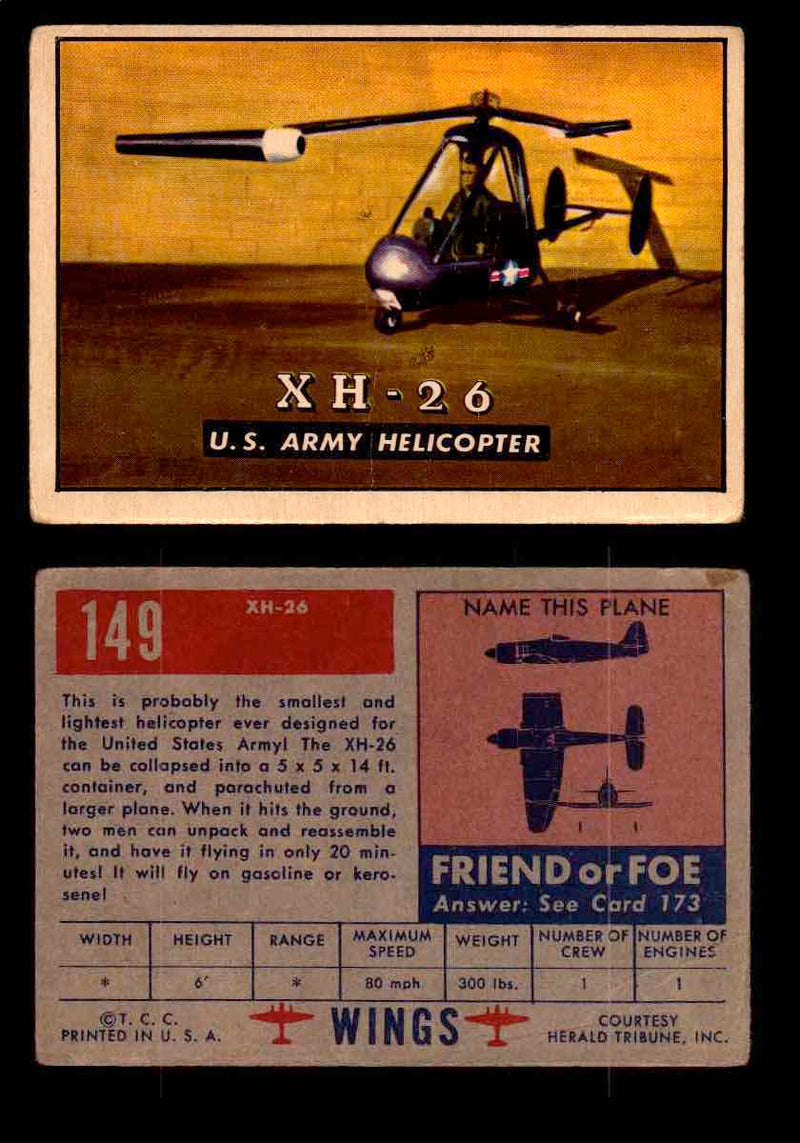 1953 Wings Topps TCG Vintage Trading Cards You Pick Singles #101-200 #149  - TvMovieCards.com