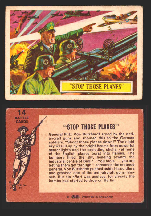 1965 Battle World War II A&BC Vintage Trading Card You Pick Singles #1-#73 14   "Stop Those Planes”  - TvMovieCards.com