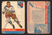 1954-1955 Topps Hockey NHL Trading Card You Pick Single Cards #1 - 60 F/VG #14 Jack Evans (Fair)  - TvMovieCards.com