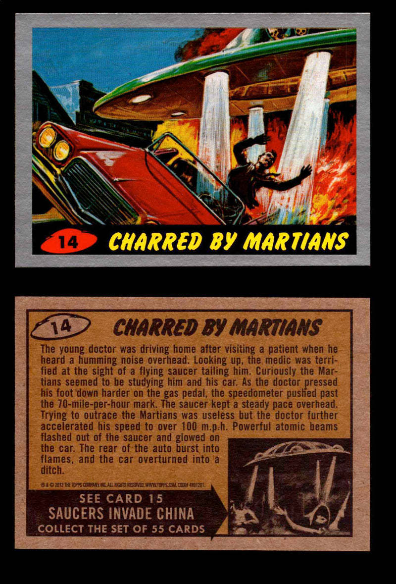 2012 Mars Attacks Silver Parallel You Pick Single Trading Card #1-55 Topps #14  - TvMovieCards.com