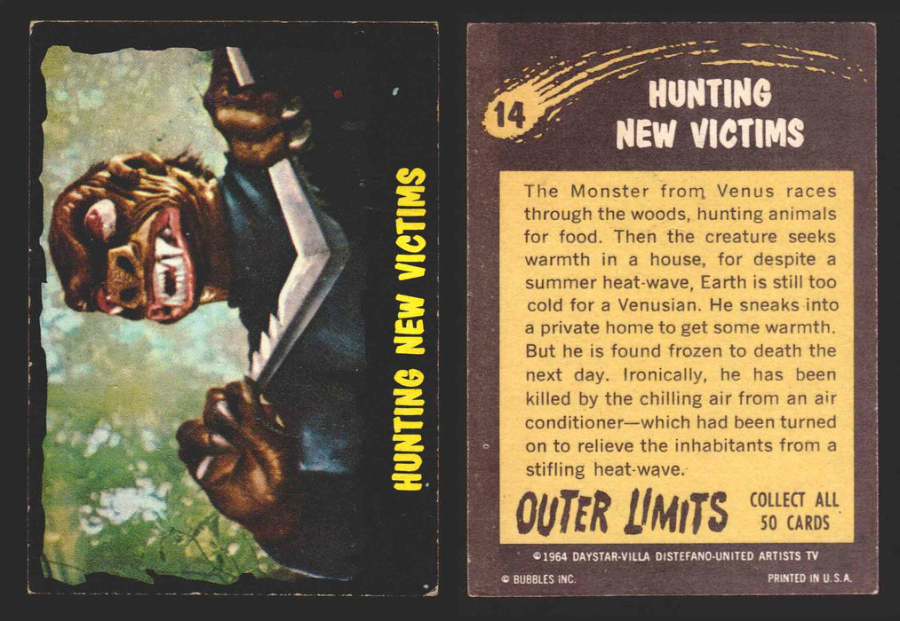 1964 Outer Limits Bubble Inc Vintage Trading Cards #1-50 You Pick Singles #14  - TvMovieCards.com
