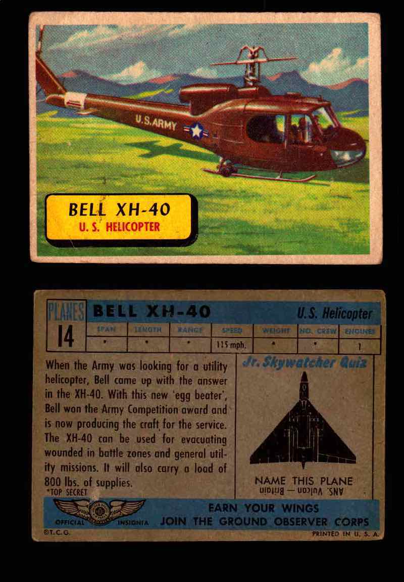 1957 Planes Series I Topps Vintage Card You Pick Singles #1-60 #14  - TvMovieCards.com