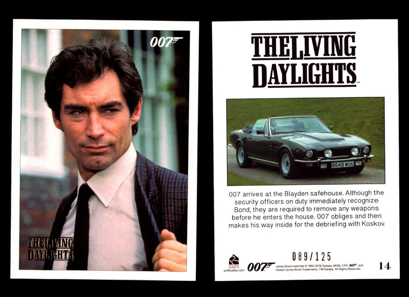 James Bond Archives The Living Daylights Gold Parallel Card You Pick Single 1-55 #14  - TvMovieCards.com