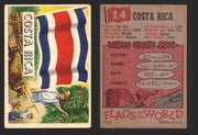 1956 Flags of the World Vintage Trading Cards You Pick Singles #1-#80 Topps 14	Costa Rica  - TvMovieCards.com