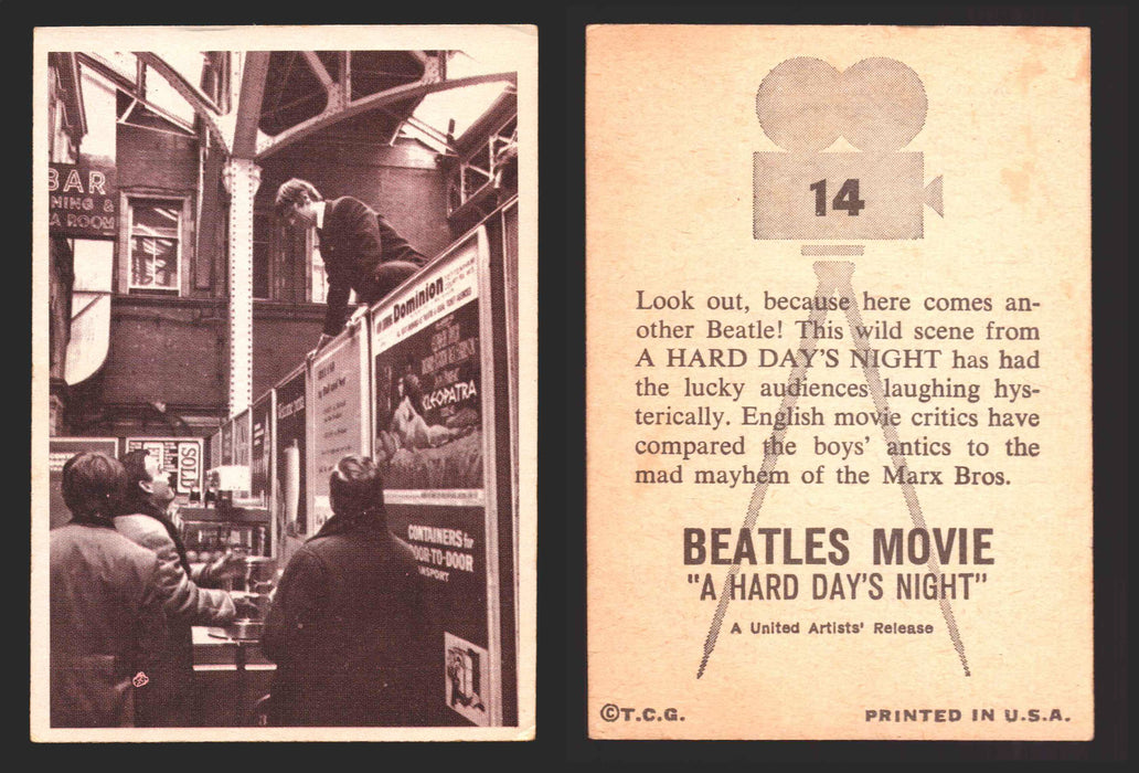 Beatles A Hard Days Night Movie Topps 1964 Vintage Trading Card You Pick Singles #14  - TvMovieCards.com