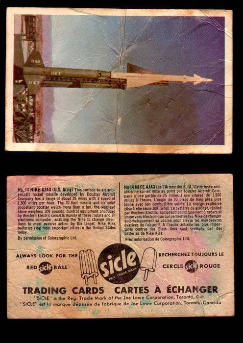 1959 Sicle Aircraft & Missile Canadian Vintage Trading Card U Pick Singles #1-25 #14 Nike Ajax  - TvMovieCards.com
