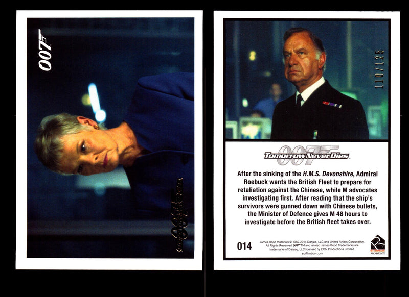James Bond Archives 2014 Tomorrow Never Dies Gold Parallel Card You Pick Singles #14  - TvMovieCards.com