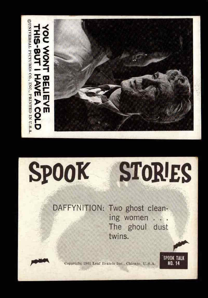 1961 Spook Stories Series 1 Leaf Vintage Trading Cards You Pick Singles #1-#72 #14  - TvMovieCards.com