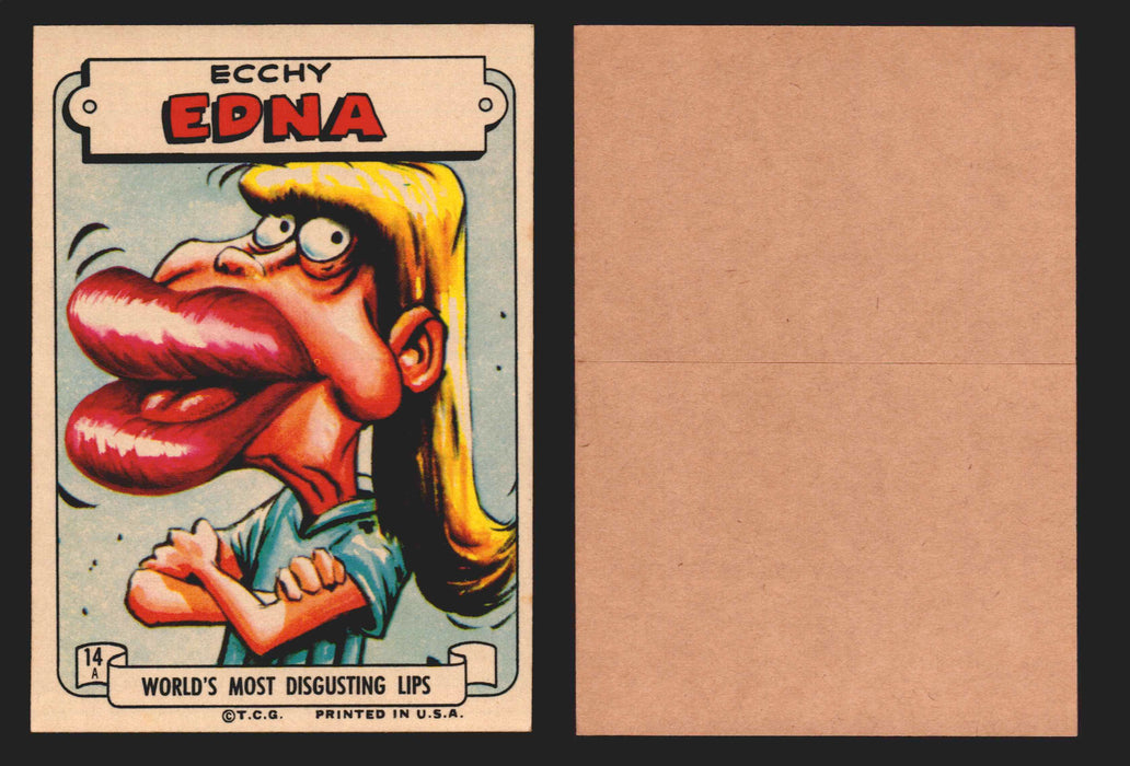1966 Slob Stickers Topps Trading Card You Pick Singles #1-44 Series 1st A & B #14A Ecchy Edna  - TvMovieCards.com