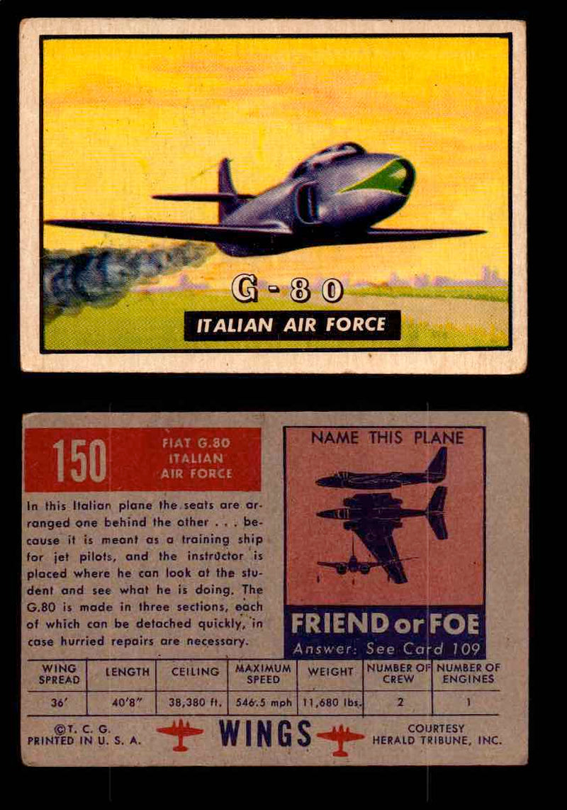 1953 Wings Topps TCG Vintage Trading Cards You Pick Singles #101-200 #150  - TvMovieCards.com