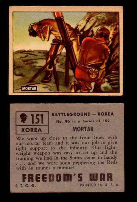 1950 Freedom's War Korea Topps Vintage Trading Cards You Pick Singles #101-203 #151  - TvMovieCards.com