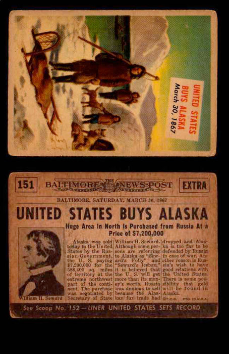 1954 Scoop Newspaper Series 2 Topps Vintage Trading Cards U Pick Singles #78-156 151   United States Buys Alaska  - TvMovieCards.com