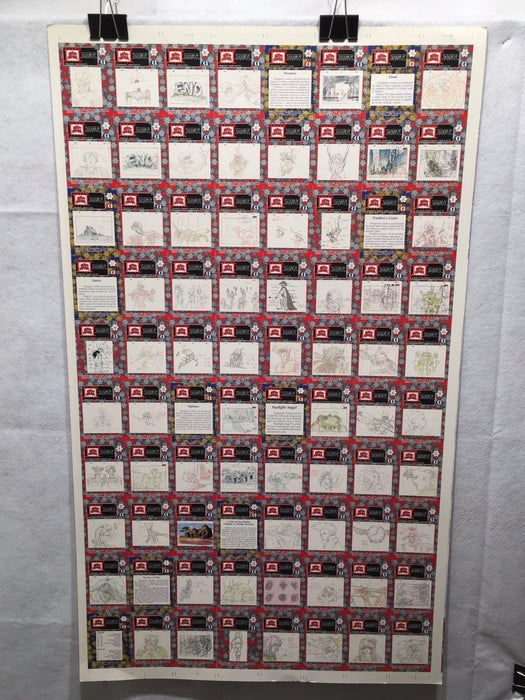 Robot Carnival Japanese Animation Trading Cards UNCUT 80 CARD SHEET Poster Size   - TvMovieCards.com
