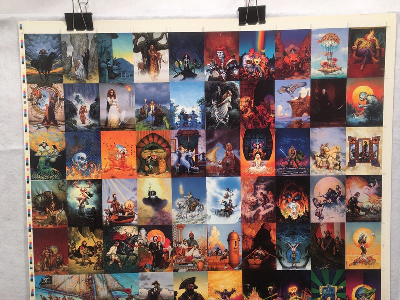 Don Maitz Two Fantasy Art Trading Cards UNCUT 90 CARD SHEET Poster Size FPG 1996   - TvMovieCards.com