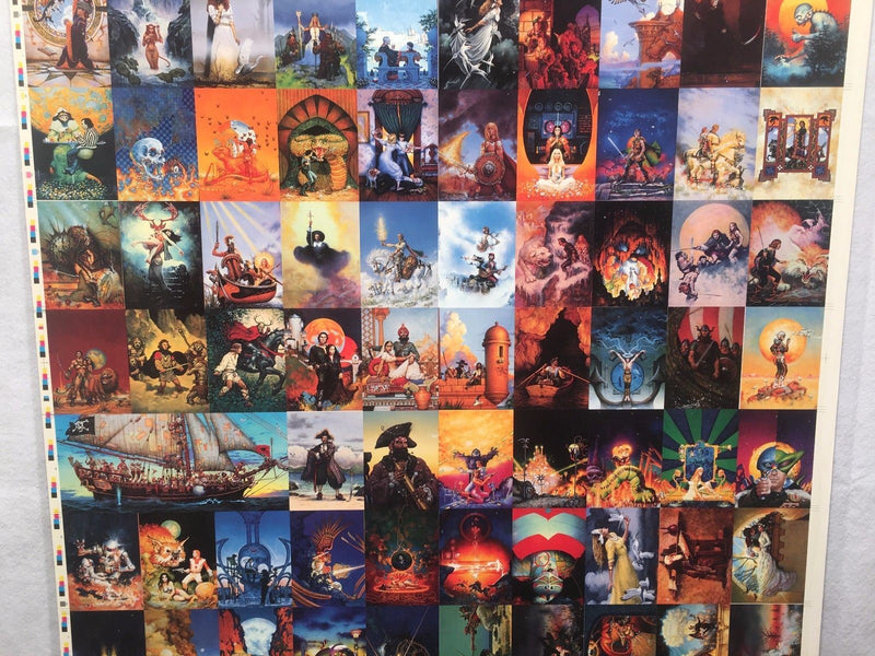 Don Maitz Two Fantasy Art Trading Cards UNCUT 90 CARD SHEET Poster Size FPG 1996   - TvMovieCards.com