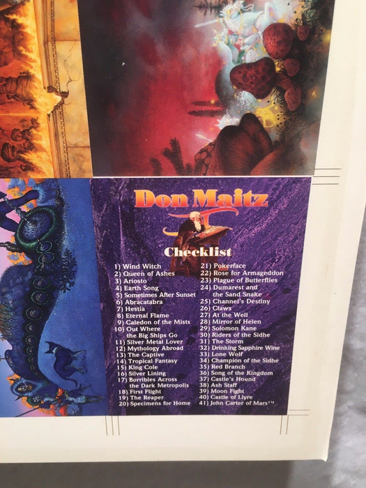 Don Maitz Two Fantasy Art Trading Cards UNCUT 90 CARD SHEET Poster Size FPG 1996   - TvMovieCards.com
