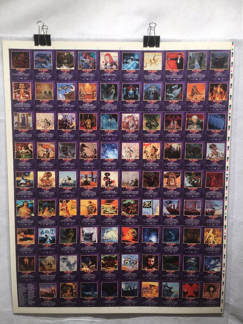 Don Maitz Two Fantasy Art Trading Cards UNCUT 90 CARD SHEET Poster Size FPG 1996   - TvMovieCards.com