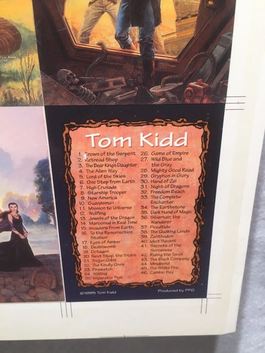 Tom Kidd Fantasy Art Trading Cards UNCUT 90 CARD SHEET Poster Size FPG 1995   - TvMovieCards.com