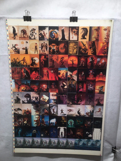 Paul Chadwick Fantasy Art Trading Cards UNCUT 100 CARD SHEET Poster Size FPG   - TvMovieCards.com