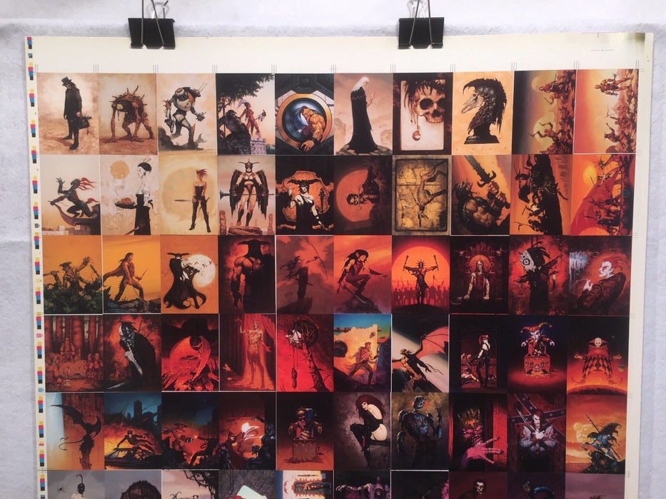 Paul Chadwick Fantasy Art Trading Cards UNCUT 100 CARD SHEET Poster Size FPG   - TvMovieCards.com