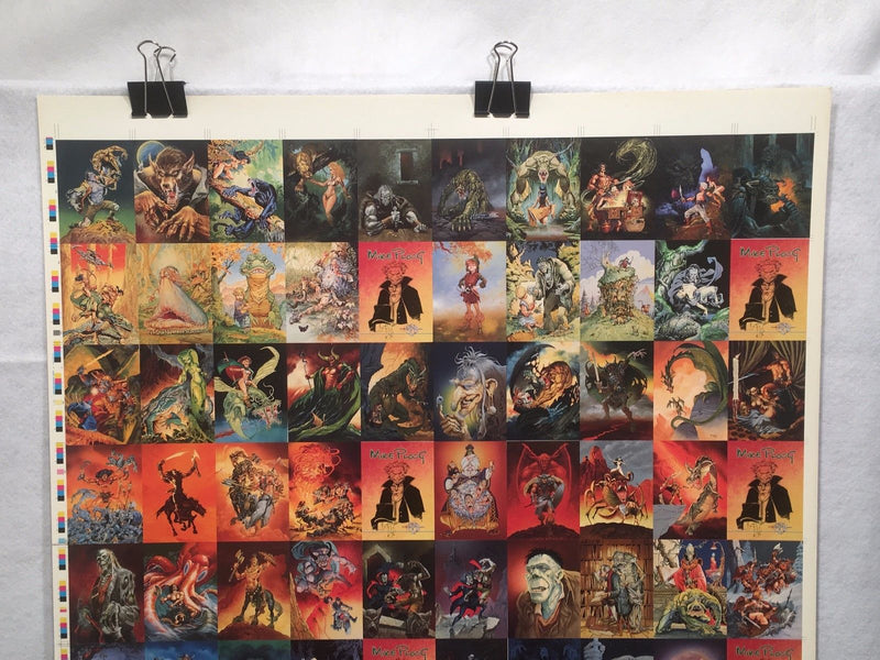 Mike Ploog Fantasy Art Trading Cards UNCUT 100 CARD SHEET Poster Size FPG 1994   - TvMovieCards.com