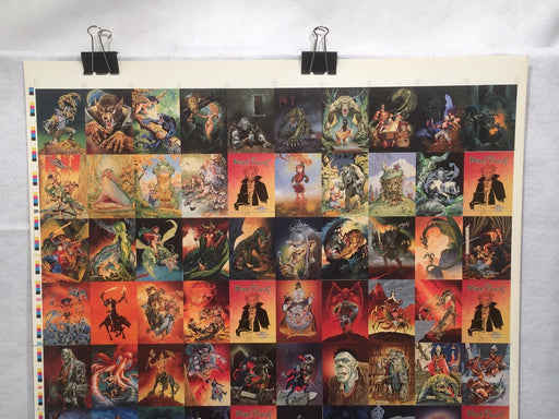 Mike Ploog Fantasy Art Trading Cards UNCUT 100 CARD SHEET Poster Size FPG 1994   - TvMovieCards.com