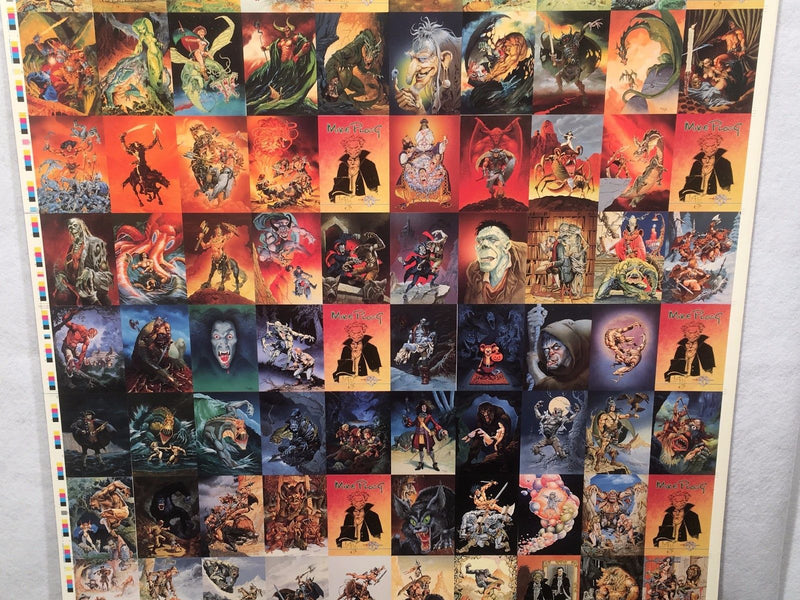 Mike Ploog Fantasy Art Trading Cards UNCUT 100 CARD SHEET Poster Size FPG 1994   - TvMovieCards.com