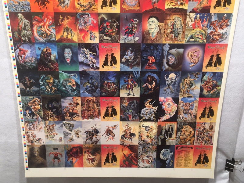 Mike Ploog Fantasy Art Trading Cards UNCUT 100 CARD SHEET Poster Size FPG 1994   - TvMovieCards.com