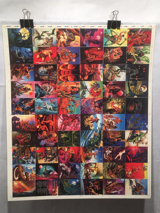 Joe Jusko Two Fantasy Art Trading Cards UNCUT 60 CARD SHEET Poster Size FPG   - TvMovieCards.com