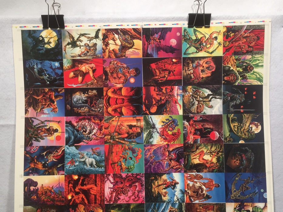 Joe Jusko Two Fantasy Art Trading Cards UNCUT 60 CARD SHEET Poster Size FPG   - TvMovieCards.com