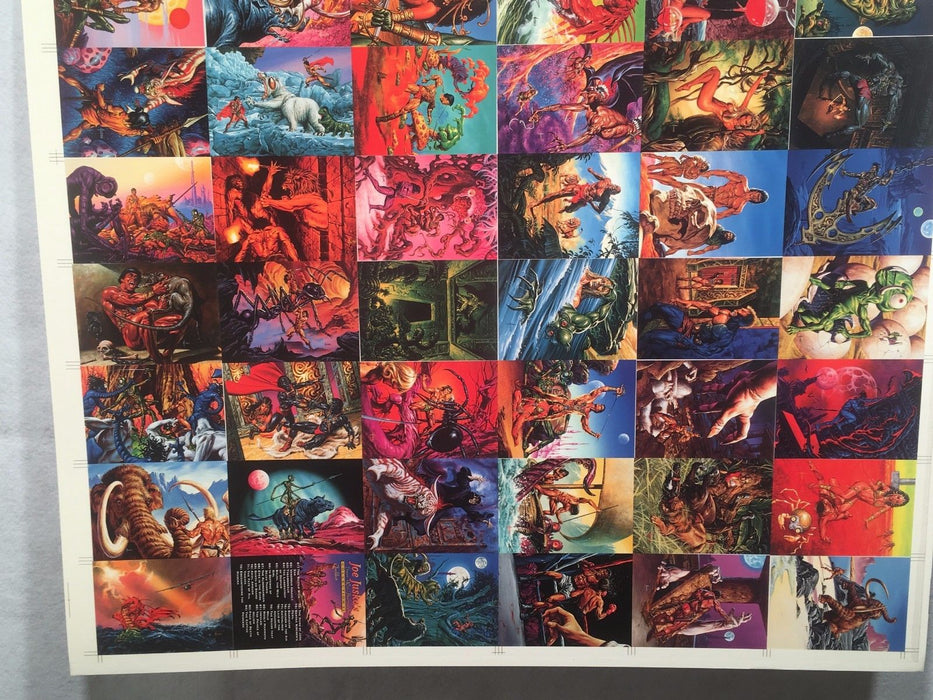 Joe Jusko Two Fantasy Art Trading Cards UNCUT 60 CARD SHEET Poster Size FPG   - TvMovieCards.com