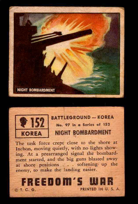 1950 Freedom's War Korea Topps Vintage Trading Cards You Pick Singles #101-203 #152  - TvMovieCards.com
