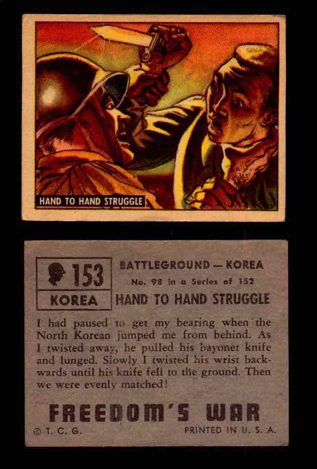 1950 Freedom's War Korea Topps Vintage Trading Cards You Pick Singles #101-203 #153  - TvMovieCards.com