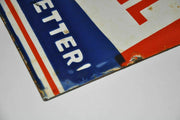 Rare Red Indian Aviation Motor Oil Rack Double sided Porcelain Sign 12" x 14"   - TvMovieCards.com