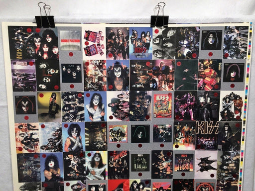 Kiss Trading Cards Series One 1 Red Foil 100 Card Uncut Sheet Poster Size   - TvMovieCards.com