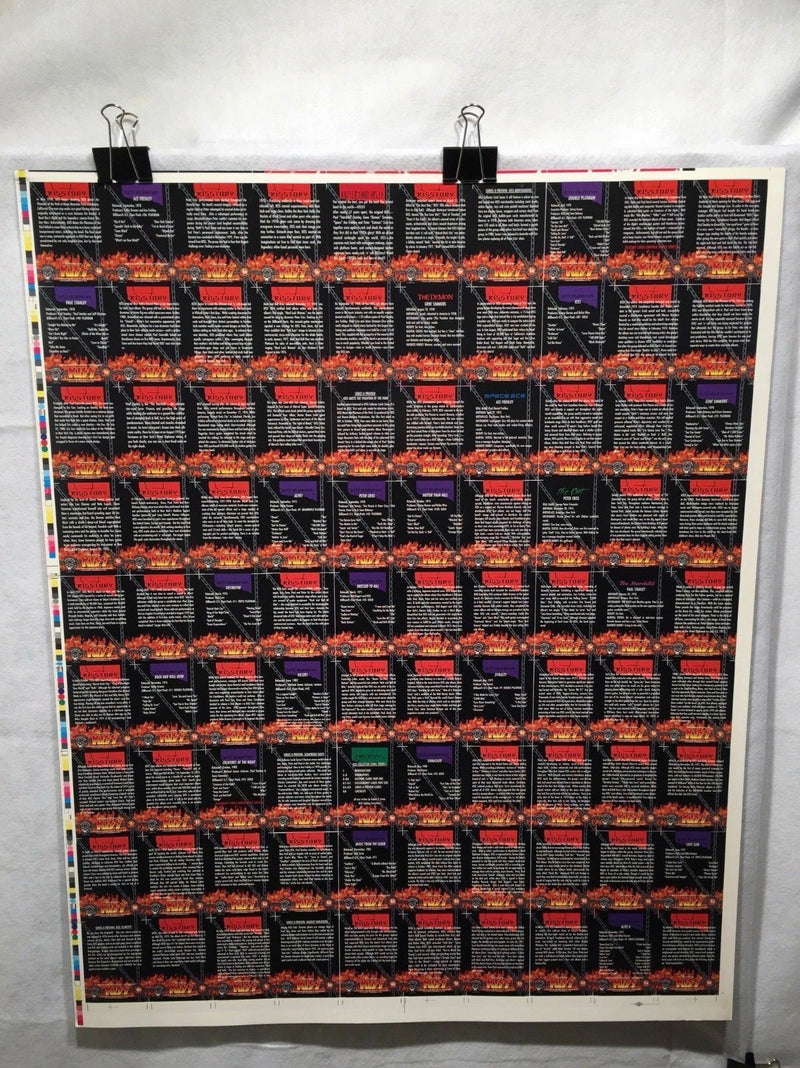 Kiss Trading Cards Series One 1 Red Foil 100 Card Uncut Sheet Poster Size   - TvMovieCards.com