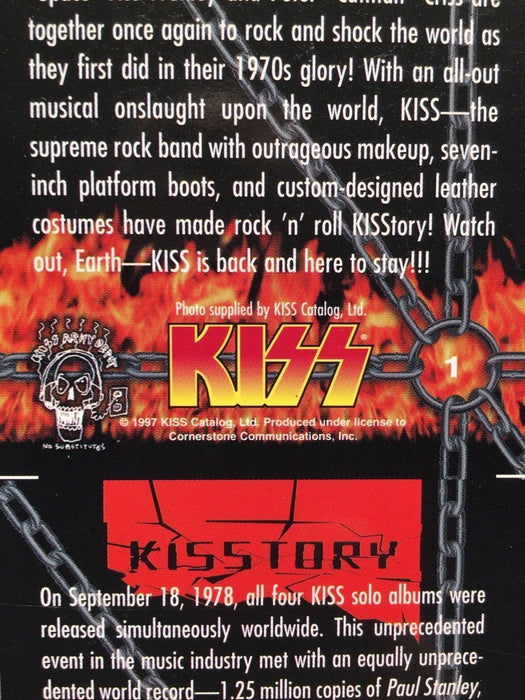 Kiss Trading Cards Series One 1 Red Foil 100 Card Uncut Sheet Poster Size   - TvMovieCards.com