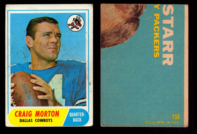 1968 Topps Football Trading Card You Pick Singles #1-#219 G/VG/EX #	155	Craig Morton (R)  - TvMovieCards.com