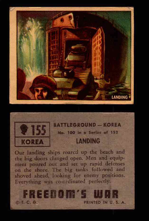 1950 Freedom's War Korea Topps Vintage Trading Cards You Pick Singles #101-203 #155  - TvMovieCards.com