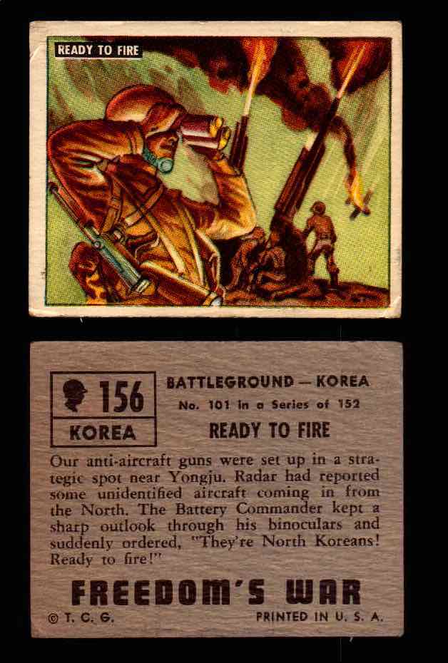 1950 Freedom's War Korea Topps Vintage Trading Cards You Pick Singles #101-203 #156  - TvMovieCards.com