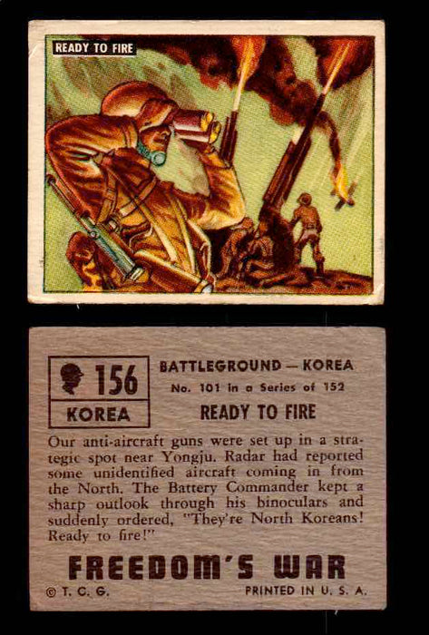 1950 Freedom's War Korea Topps Vintage Trading Cards You Pick Singles #101-203 #156  - TvMovieCards.com