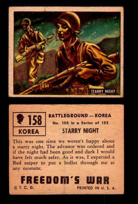 1950 Freedom's War Korea Topps Vintage Trading Cards You Pick Singles #101-203 #158  - TvMovieCards.com