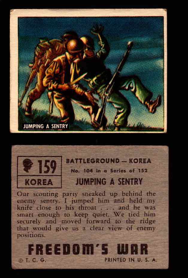1950 Freedom's War Korea Topps Vintage Trading Cards You Pick Singles #101-203 #159  - TvMovieCards.com