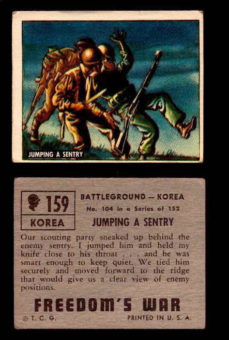 1950 Freedom's War Korea Topps Vintage Trading Cards You Pick Singles #101-203 #159  - TvMovieCards.com