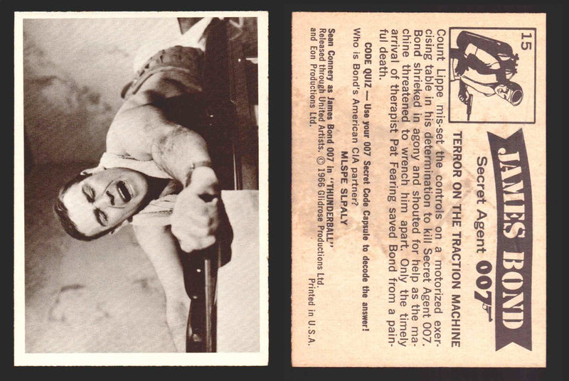 1966 James Bond 007 Thunderball Vintage Trading Cards You Pick Singles #1-66 15   Terror On The Traction Machine  - TvMovieCards.com