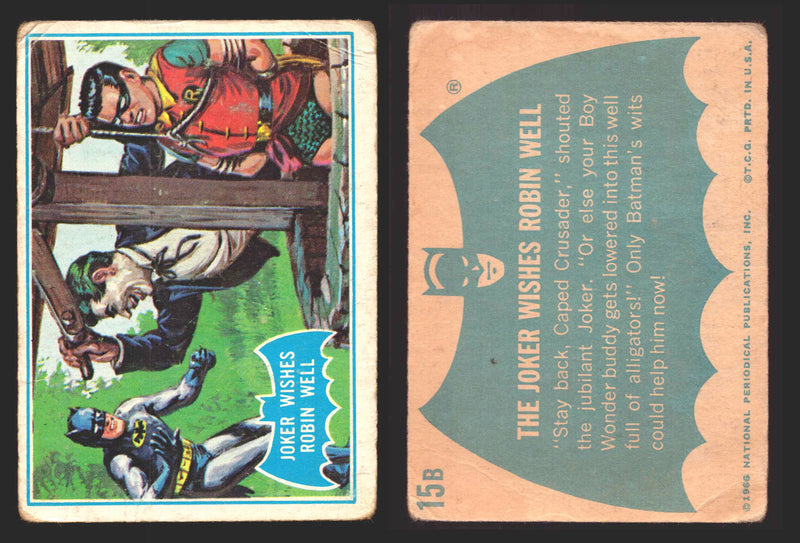 1966 Batman Puzzle B (Blue Bat) Vintage Trading Card You Pick Singles #1B-44B #15  - TvMovieCards.com